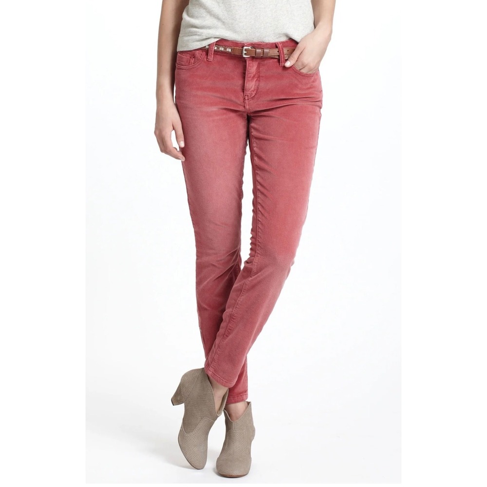 Pilcro and the Letterpress Script Corduroy Pants 26 Red Slim Fit‎ Anthropologie